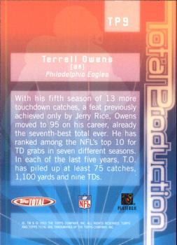 2005 Topps Total - Total Production #TP9 Terrell Owens Back