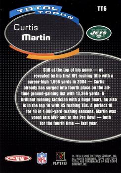2005 Topps Total - Total Topps #TT6 Curtis Martin Back