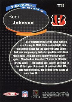 2005 Topps Total - Total Topps #TT15 Rudi Johnson Back