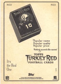 2005 Topps Turkey Red - Red #1b Eli Manning Back