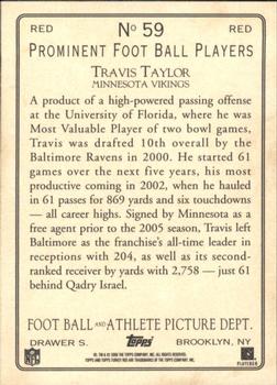 2005 Topps Turkey Red - Red #59 Travis Taylor Back