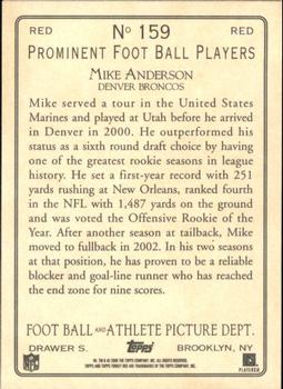 2005 Topps Turkey Red - Red #159 Mike Anderson Back