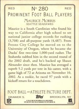 2005 Topps Turkey Red - Red #280 Maurice Morris Back