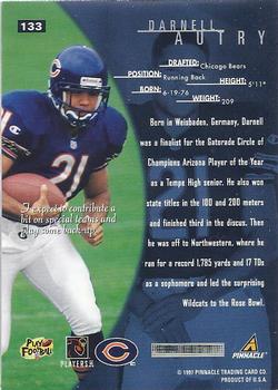 1997 Pinnacle Inside #133 Darnell Autry Back
