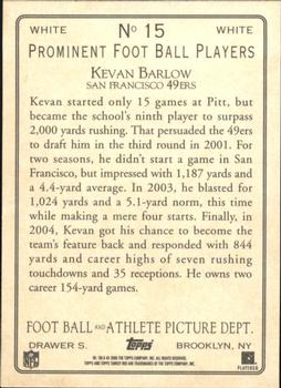 2005 Topps Turkey Red - White #15 Kevan Barlow Back