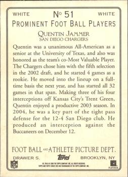 2005 Topps Turkey Red - White #51 Quentin Jammer Back