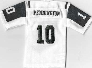 2005 UD Mini Jersey Collection - Replica Jerseys White #CP1 Chad Pennington Back