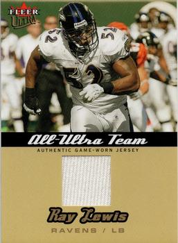 2005 Ultra - All-Ultra Team Jerseys Gold #AU-RL Ray Lewis Front