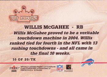 2005 Ultra - TD Kings #10/TK Willis McGahee Back