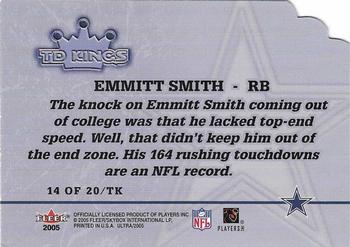 2005 Ultra - TD Kings Die Cuts #14/TK Emmitt Smith Back