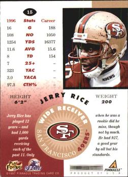 1997 Pinnacle Mint #15 Jerry Rice Back