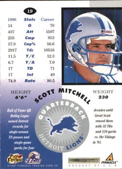 1997 Pinnacle Mint #19 Scott Mitchell Back