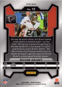 2023 Panini Prizm - Red White and Blue #13 Richie Grant Back