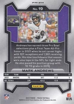2023 Panini Prizm - Red White and Blue #19 Mark Andrews Back