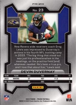 2023 Panini Prizm - Red White and Blue #23 Devin Duvernay Back