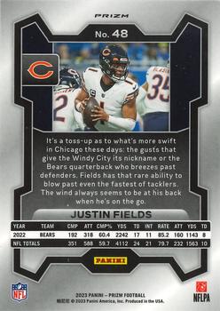 2023 Panini Prizm - Red White and Blue #48 Justin Fields Back
