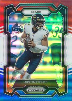 2023 Panini Prizm - Red White and Blue #48 Justin Fields Front