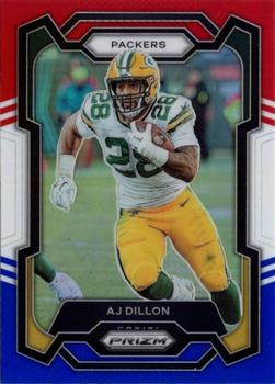 2023 Panini Prizm - Red White and Blue #106 AJ Dillon Front
