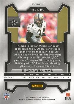 2023 Panini Prizm - Red White and Blue #215 Ricky Williams Back
