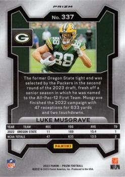 2023 Panini Prizm - Red White and Blue #337 Luke Musgrave Back