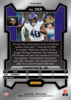2023 Panini Prizm - Red White and Blue #366 Ivan Pace Jr. Back