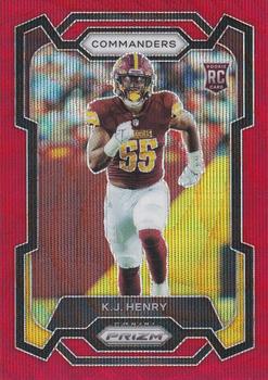 2023 Panini Prizm - Red Wave #400 K.J. Henry Front
