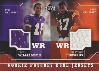 2005 Upper Deck - Rookie Futures Dual Jerseys #RD-WE Troy Williamson / Braylon Edwards Front