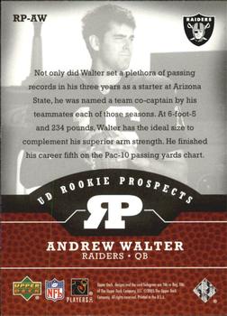 2005 Upper Deck - UD Rookie Prospects #RP-AW Andrew Walter Back