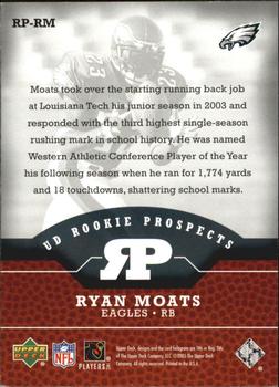 2005 Upper Deck - UD Rookie Prospects #RP-RM Ryan Moats Back