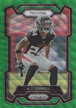 2023 Panini Prizm - Green Wave #17 A.J. Terrell Front