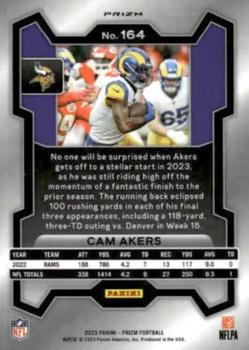 2023 Panini Prizm - Silver #164 Cam Akers Back