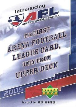 2005 Upper Deck AFL #NNO Upper Deck Rewards Front