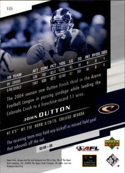 2005 Upper Deck AFL #16 John Dutton Back