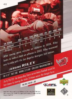 2005 Upper Deck AFL #41 Jerome Riley Back