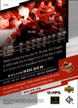 2005 Upper Deck AFL #66 William Holder Back