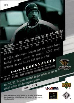 2005 Upper Deck AFL #84 Calvin Schexnayder Back