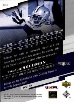 2005 Upper Deck AFL #88 Freddie Solomon Back