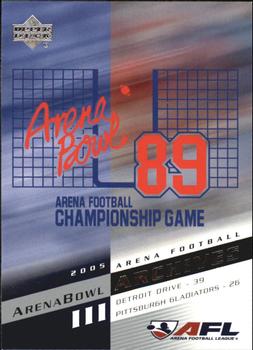 2005 Upper Deck AFL - ArenaBowl Archives #AB3 Arena Bowl III Front