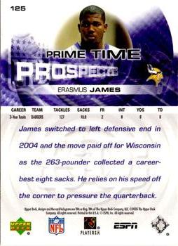 2005 Upper Deck ESPN - Holofoil #125 Erasmus James Back