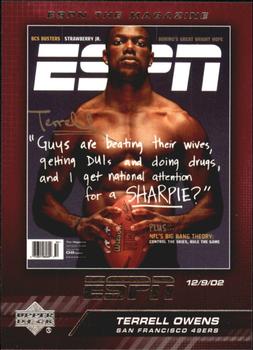 2005 Upper Deck ESPN - ESPN The Magazine Covers #TM-12 Terrell Owens Front