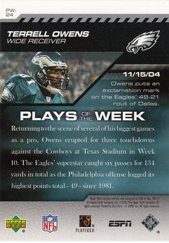 2005 Upper Deck ESPN - Plays of the Week #PW-24 Terrell Owens Back
