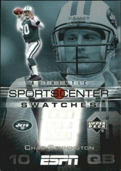 2005 Upper Deck ESPN - SportsCenter Swatches #SCS-CP Chad Pennington Front