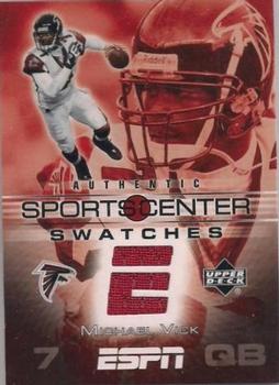 2005 Upper Deck ESPN - SportsCenter Swatches #SCS-MV Michael Vick Front