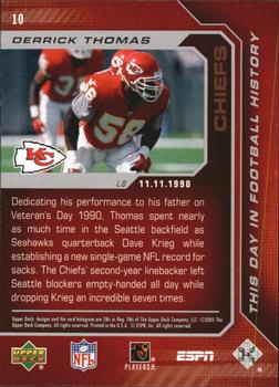 2005 Upper Deck ESPN - This Day in Football History #10 Derrick Thomas Back