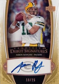 2005 Upper Deck Exquisite Collection - Debut Signatures #ED-AR Aaron Rodgers Front