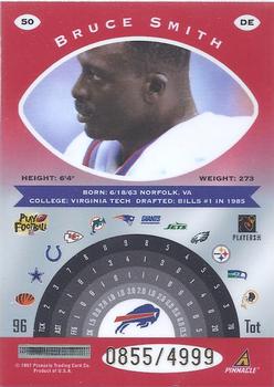 1997 Pinnacle Totally Certified #50 Bruce Smith Back