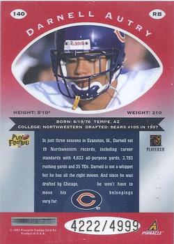 1997 Pinnacle Totally Certified #140 Darnell Autry Back