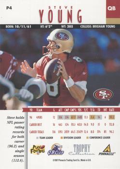 1997 Pinnacle - Trophy Collection #P4 Steve Young Back