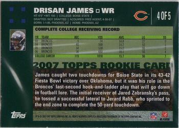 2007 Topps - Chicago Bears #4 Drisan James Back