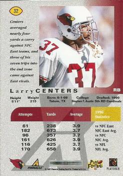 1997 Pinnacle X-Press #32 Larry Centers Back